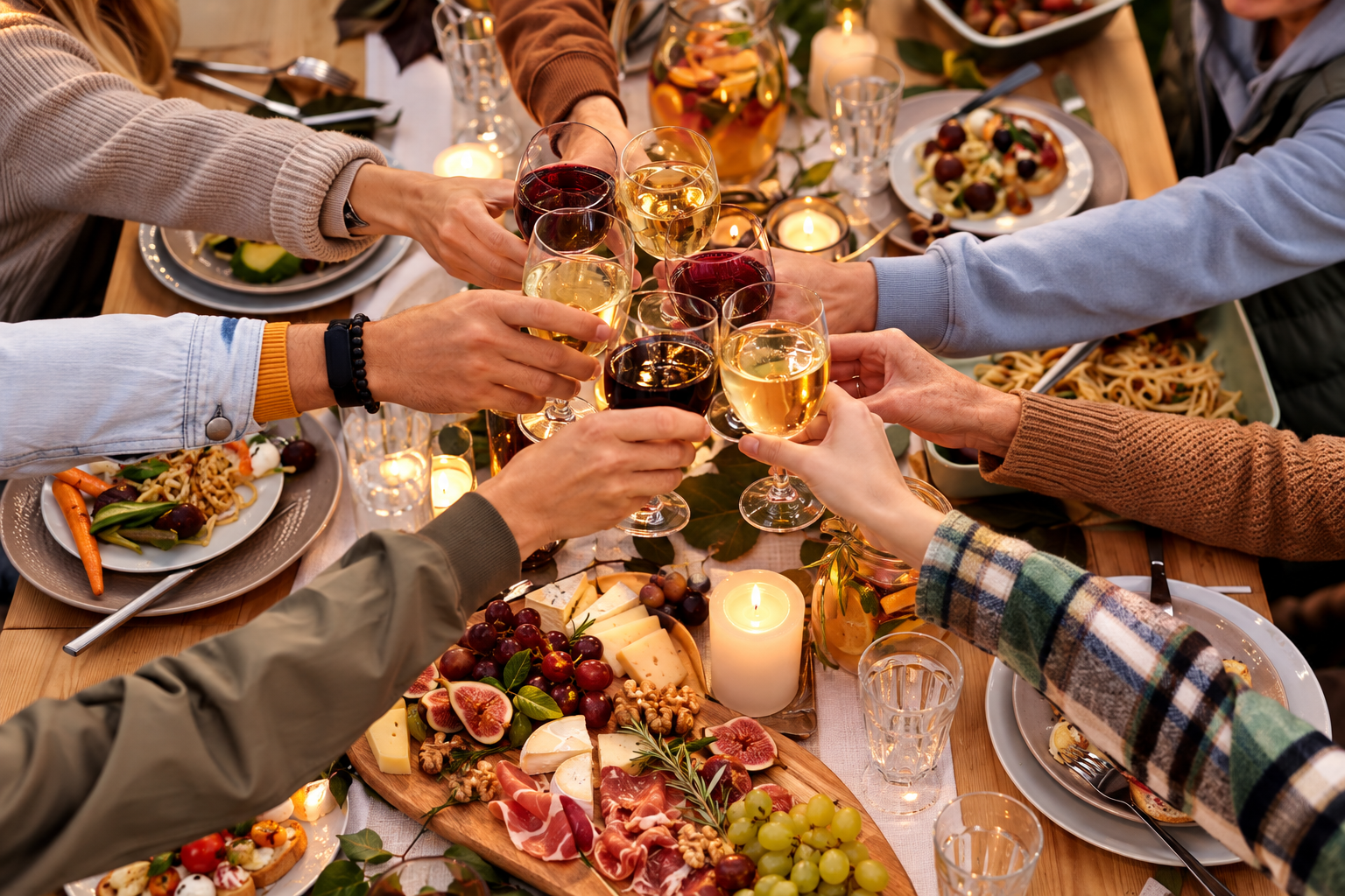 Tabla de charcutería para maridar con vino